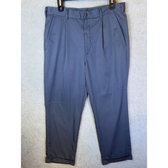 Nike Other - Nike Golf Pants Mens 34x30 Gray Pleated Cuffed Performance Trousers Activewear